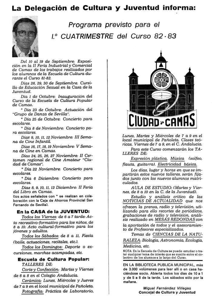 Información de la E.C.P. Boletín Informativo Municipal. Programa 82-83