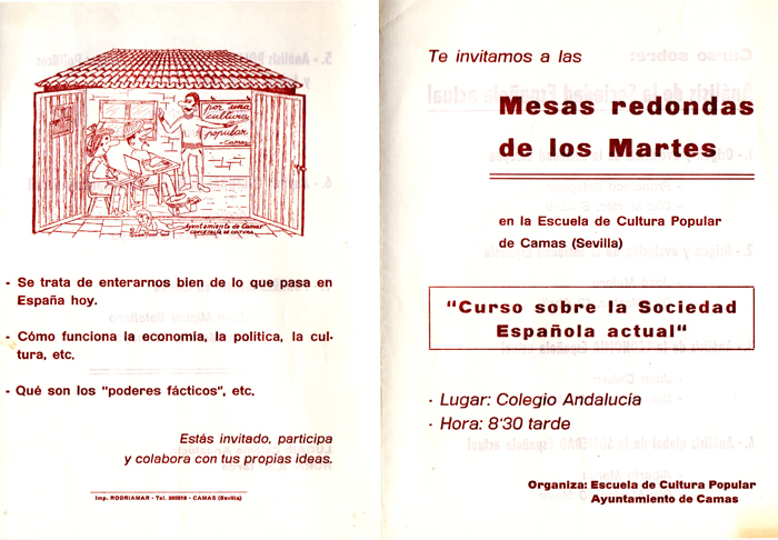 Programa de Actividades de la Escuela de Cultura Popular (Aula de Estudios-A-)