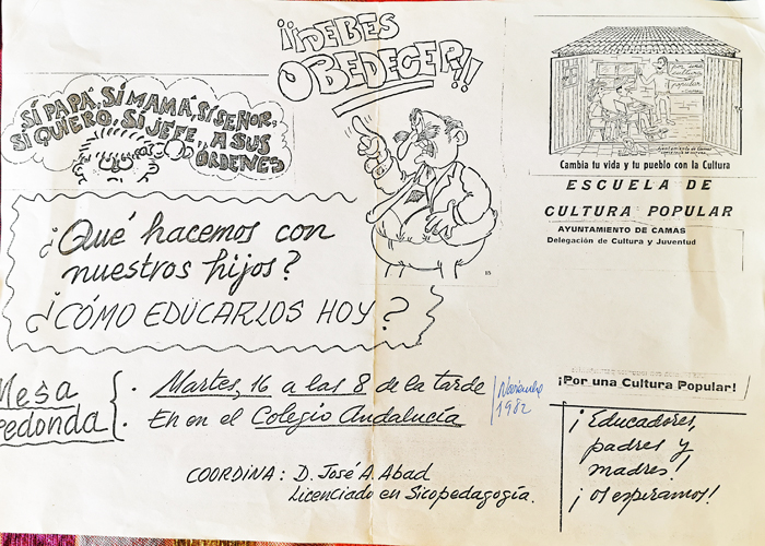 Cartel Mesa Redonda sobre Educación